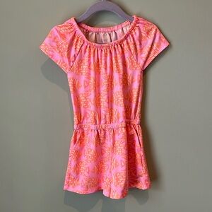 Vineyard Vines Girl 2T Pink and Orange Romper with pockets